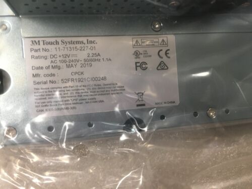 NEW 3M Touch System 11-71315-227-01 , C1500SS Ser , 15" Touchscreen Display - Picture 8 of 9