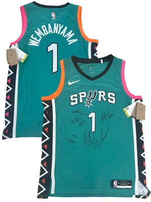 2024-2025 San Antonio Spurs Signed Nike Team #1 Jersey AUTOS