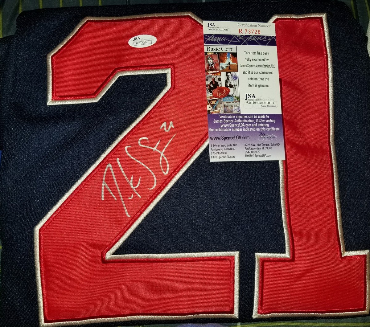 Derek Stepan Signed Heritage Anniversary Jersey Size JSA  CERT