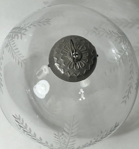Kugel Christmas Vintage Ornament Orb Large Etched Glass Snowflake Old World VTG - Picture 7 of 8
