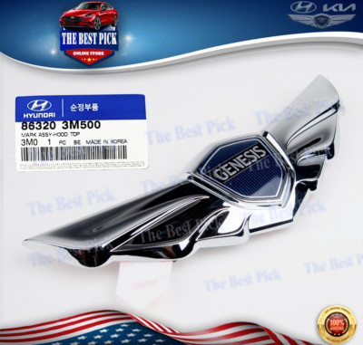  GENUINE  Hood Wing Logo Emblem FITS 2009-2014 Hyundai Genesis Sedan 863203M500