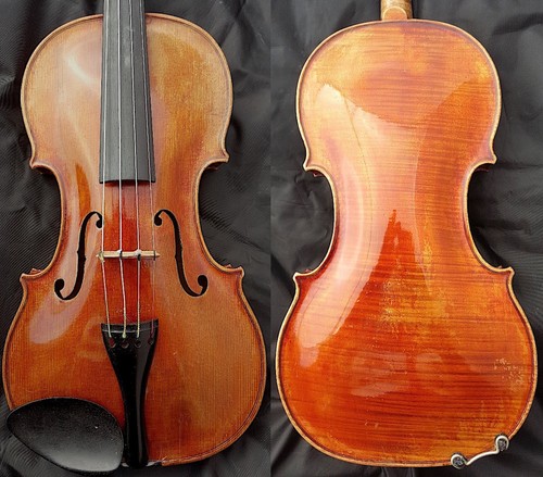 FINE-4-4-STEINER-type-OLD-VIOLIN-Label-SOCQUER-a-Paris-fiddle