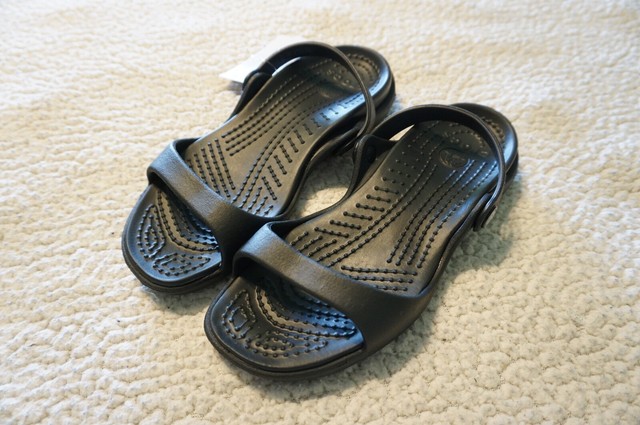 CROCS CLEO WOMENS SANDALS SHOES (WOMEN 8 ) BLACK 10043-060 | eBay