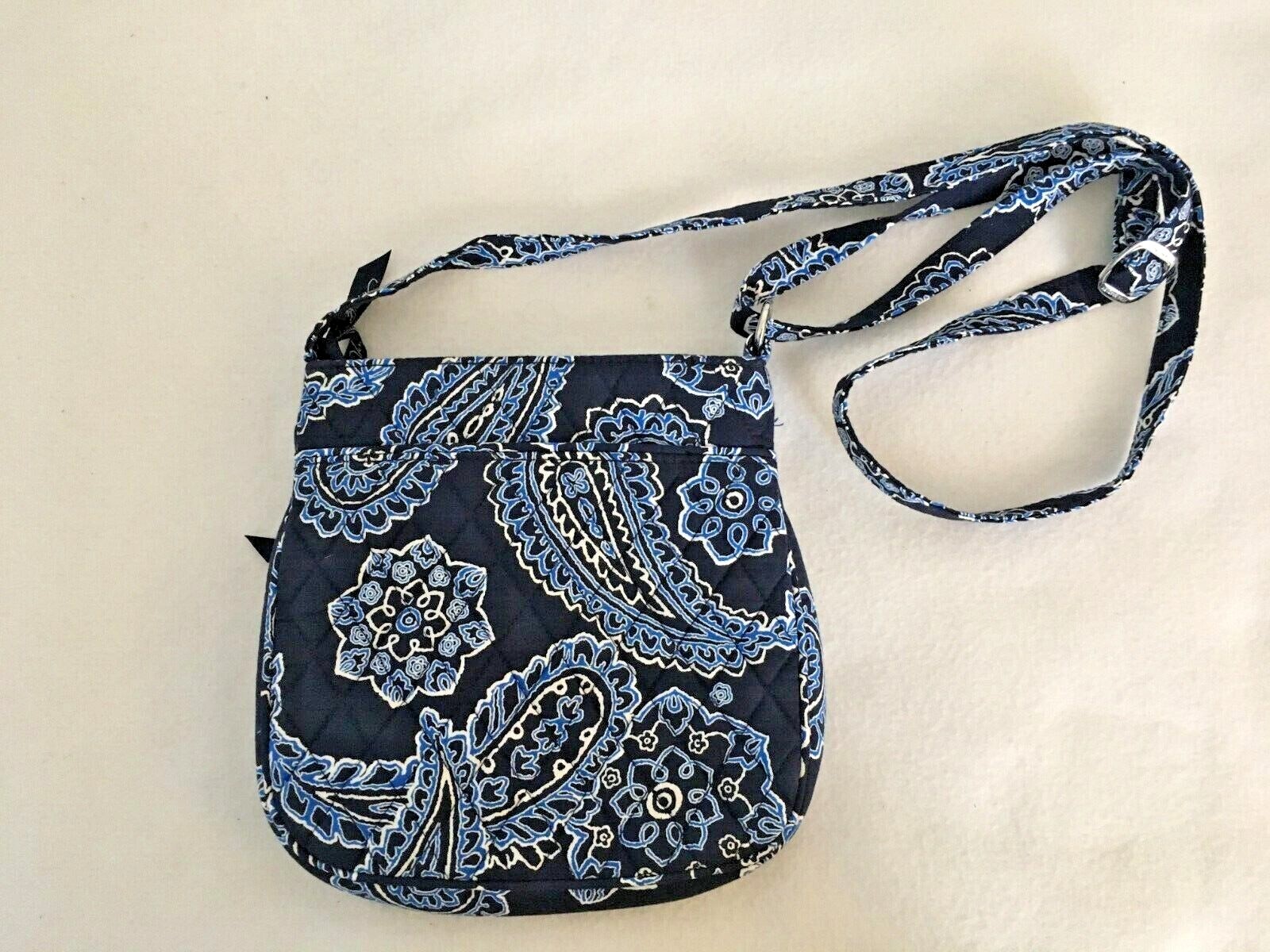 Vera Bradley Crossbody Navy BLUE BANDANA Paisley Peti… Gem