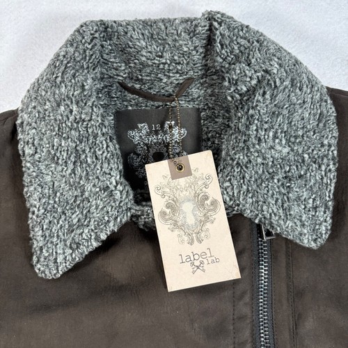 BNWT Label Lab Womens Fleece Lined Brown Jacket Coat Size UK12 - Picture 2 of 12