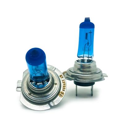 2 x H7 Lampen 55W 12V Xenon Effekt Blue Birne Glühlampe Super Weiss Kelvin