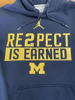 Nike Jordan Michigan Wolverines L Sweatshirt - Derek Jeter Re2pect