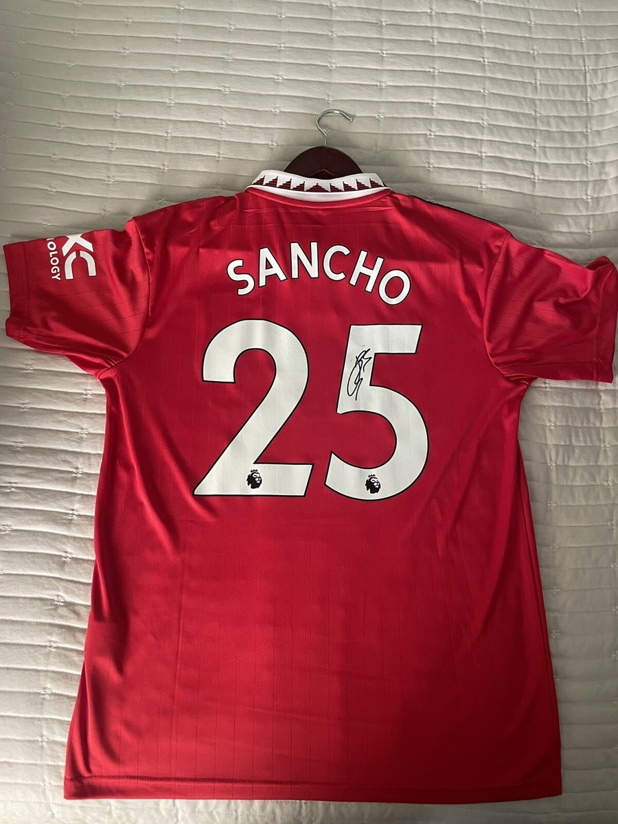 Signed Jadon Sancho Jersey (Manchester United 22-23) | eBay