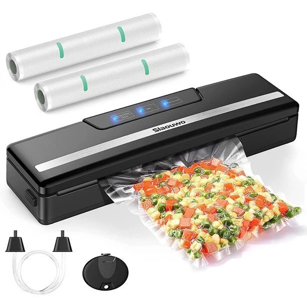 2 in 1 Vacuum Sealer Machine Meal Food Saver System Preservation W/ 2 Roll Bag