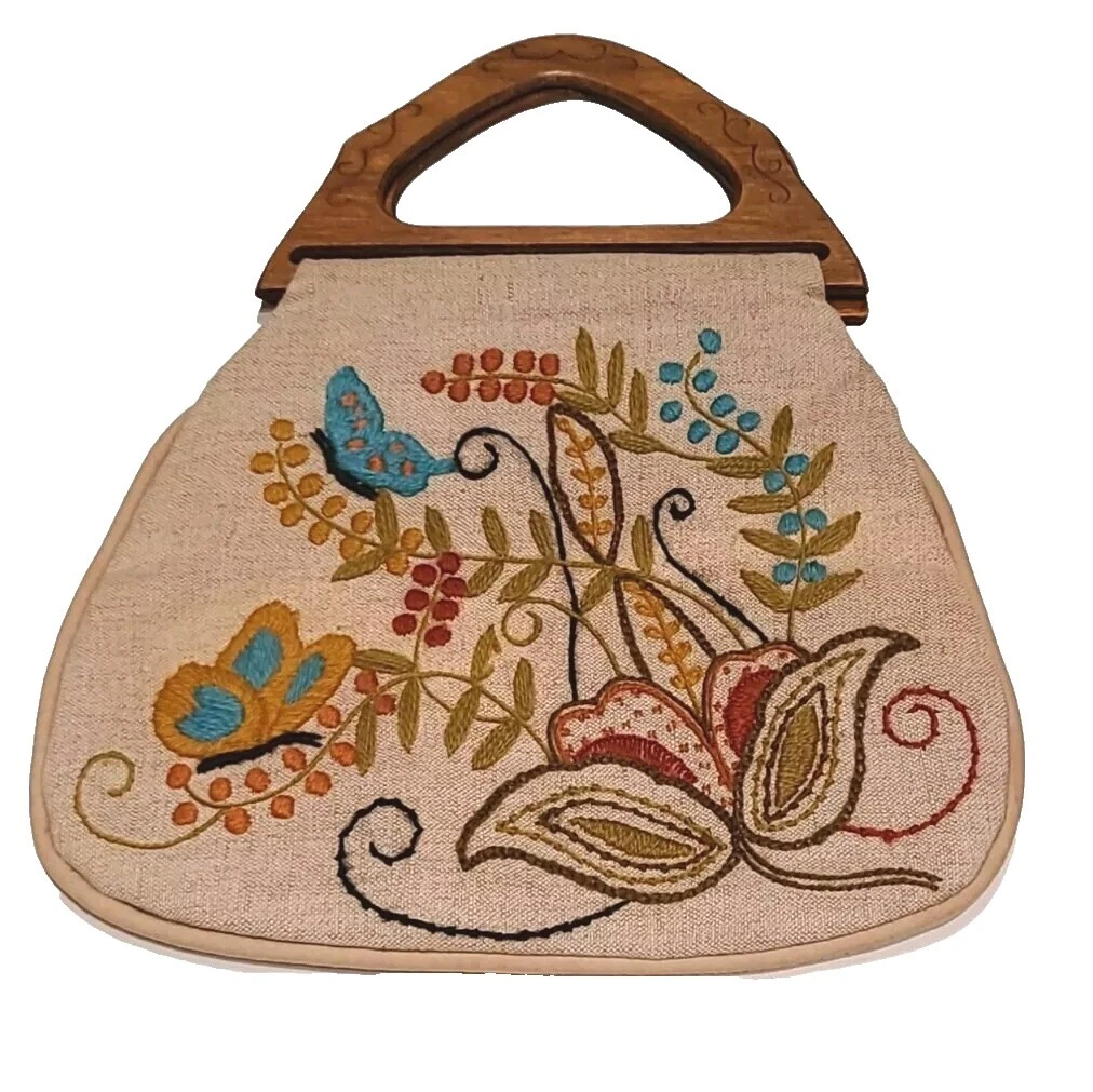 Linen Clutch Vintage Bags, Handbags & Cases