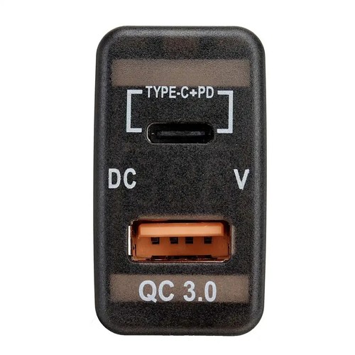 36W Dual USB Fast Charger Adapter QC3.0 Type C+PD Socket for Toyota for Honda - Photo 3 sur 9