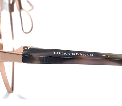 Lucky Brand D110 Rose Gold Authentic Eyeglasses 54-17 Lucky Brand Eyeglasses Frames D110 ROSE GOLD Brown Rectangle  main image 3