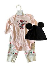 NWT Disney Jumping Beans Baby 3 Pc Set, Minnie, Mickey Mouse
