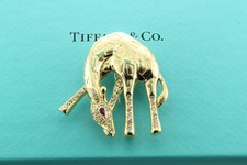 Tiffany and Co. 18k Gold Giraffe Diamond Brooch Pin