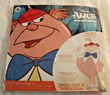 Disney Alice In Wonderland Tweedledee  Tweedledum Costume Accessory Set NIP