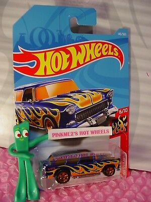2018 hot wheels classic 55 nomad orange loose fresh out of package