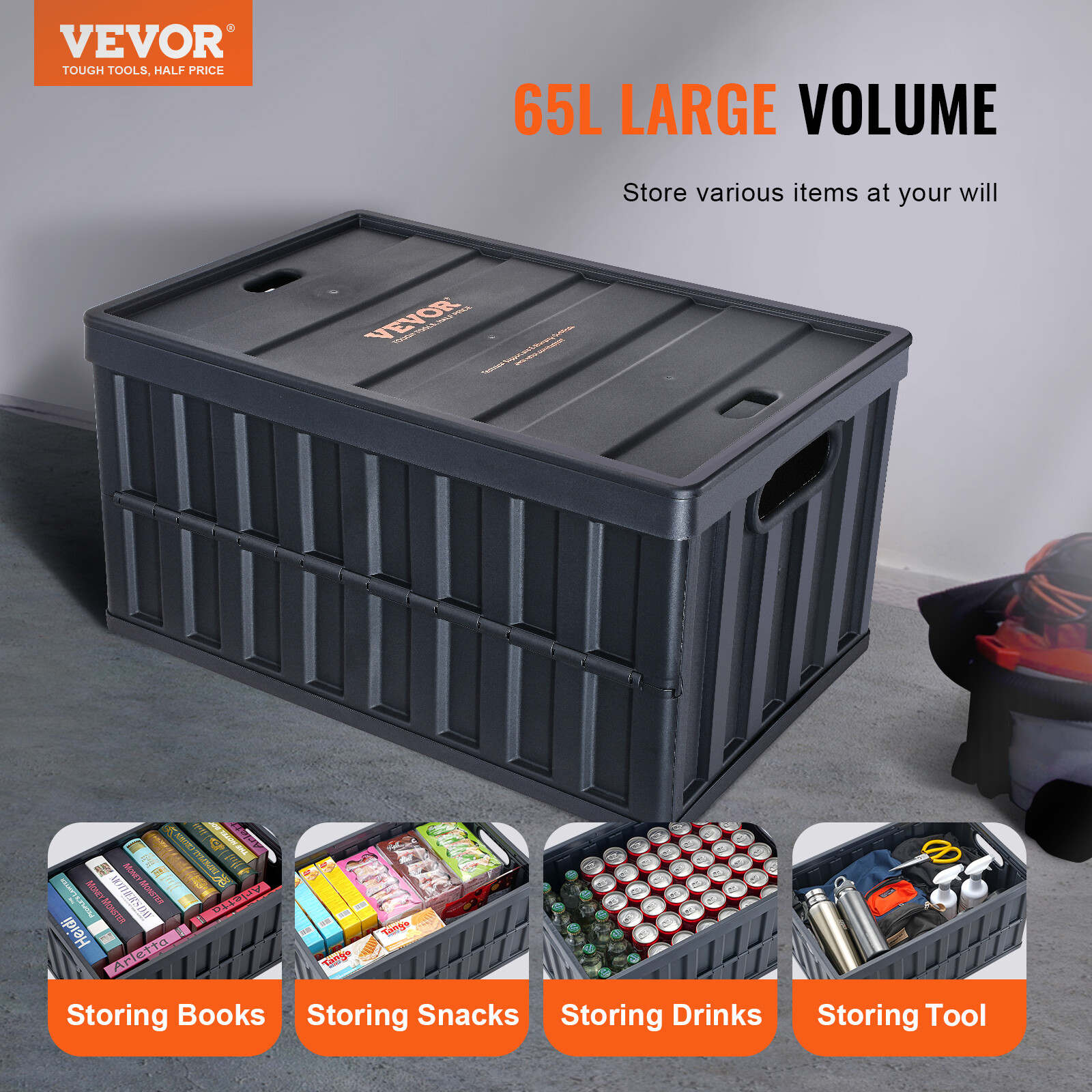 Stackable Fuel Containers Vevor Stackable VEVOR Collapsible Storage Bins with Lids Folding Stackable Containers ...