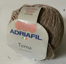 Adriafil Terna DK Yarn 60% Cotton 30% Viscose 10% Linen 1x50g Brown Col. 64