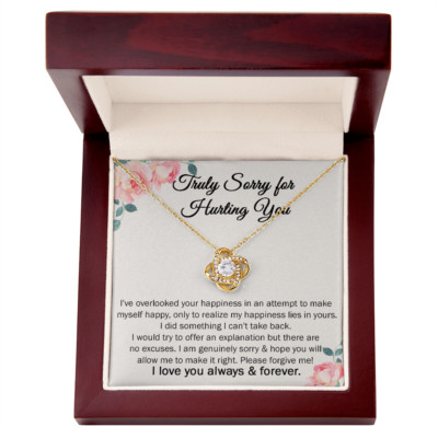 Apology Necklace for Her, I'm Sorry Gift to Girlfriend or Wife, Apology Jewelry