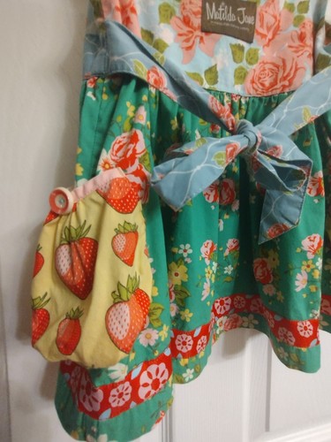 Matilda Jane Strawberry Fields Tunic Knot Top W/ Pockets Ties n Bow Girls Size 6 - Picture 21 of 24