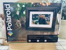 SALE NEW Polaroid 7" Hi Resolution Digital Picture Frame - WOOD FRAME PDF-750W
