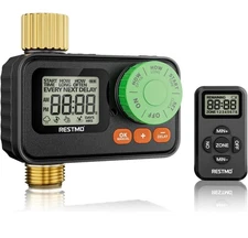 RESTMO RF Remote Controlled Sprinkler Timer with,Water Timer for Garden Hose-USA