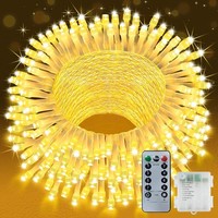 Lichterkette AußEn Batterie, 10M 100LED Weihnachtsbeleuchtung Mit Timer/Fernbedi