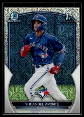 Yhoangel Aponte 2023 Bowman Chrome Mega Box Mojo Refractor Card #BCP-110