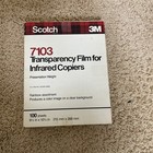 Scotch 3M 7103 Transparency Film Infrared copiers Letter Size, 100/Box As Is — photo 2