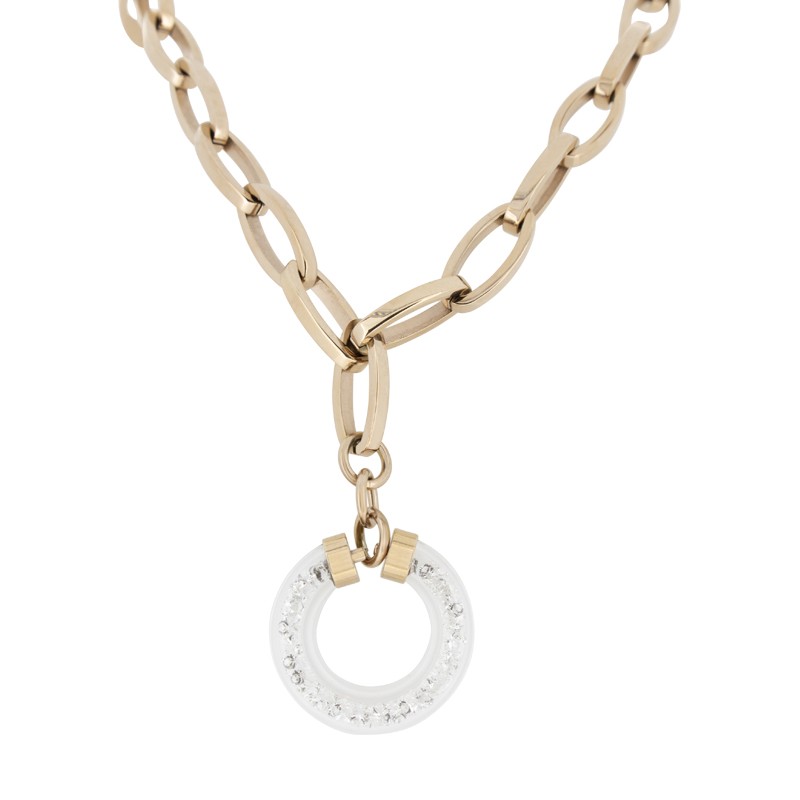 Necklace Rose Gold Ladies Jewellery For Her Storm Crysta Loop