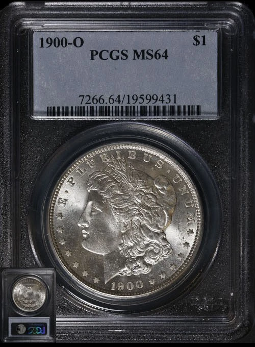 1900-O Morgan Silver Dollar PCGS MS64 Blast White Nice Strike STOCK - Image 3 of 3