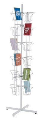 Rotating Greeting Card Rack - 48 Pocket - Overall Dimension: 65 H x 16 D