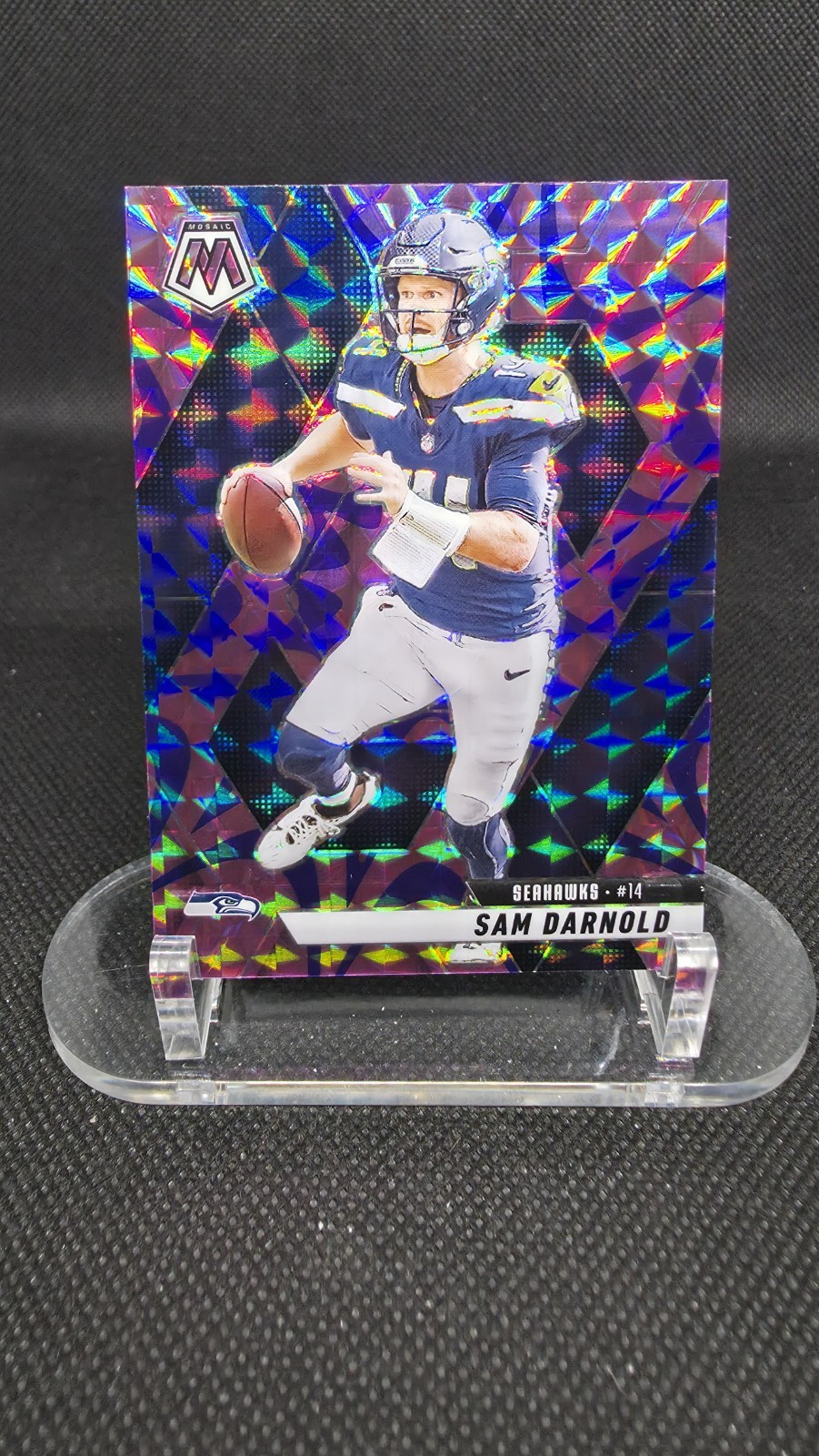 Sam Darnold [Reactive Purple] #27 2025 Panini Mosaic