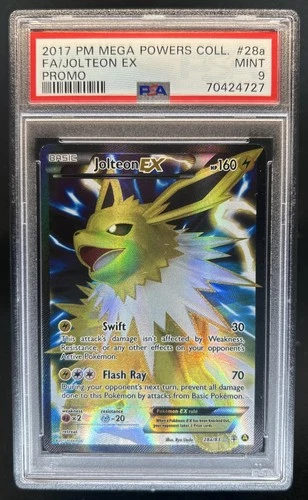 2017 Pokemon Mega Powers Jolteon Ex FA Promo #28a/83 PSA 9