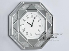 Orologio da Parete Moderno Ottagonale con Cristalli Swarovski – Design Specchiat