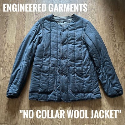 Engineered Garments No Collar Wool Jacket Dark Gray M Men's #FC ZGA
