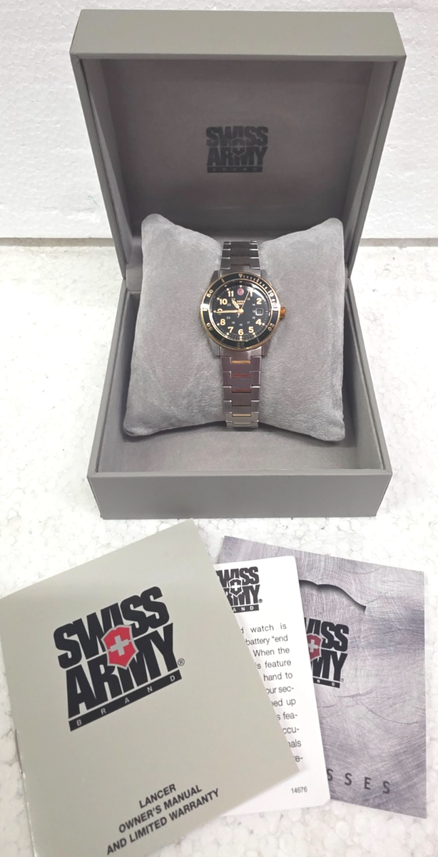 Victorinox Swiss Army Lancer Stainless Green Dial Mid Size Watch