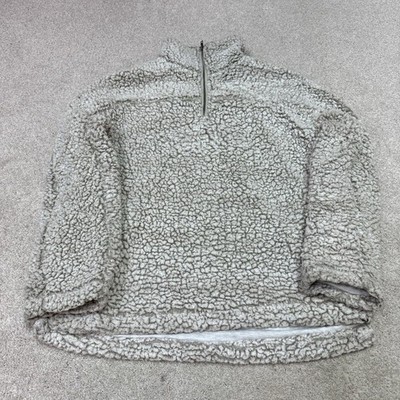 Thread + Supply Jacket Gray Long Sleeve 1/4 Zip Fleece Women s Size Medium