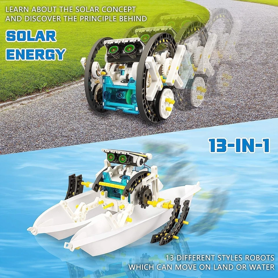 13-in-1 Solar Power Robots Creation Toy Age 3+ Educational Experiment DIY Robot - Image 2 of 4