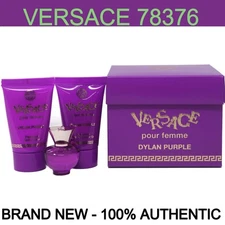 Brand New Versace Dylan Purple Miniature Gift Set for Women - 3 Pieces