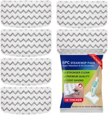 6 Pack Shark Steam Mop Replacement Pads Thickened