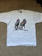 Horse Racing Screen Stars Best Single Stitch Canterbury Downs T-Shirt Tee Sz XL