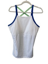 Fila Tank Top Size XL Colorful Play Camisole UPF 50 White Green Athleisure NEW