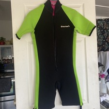 O Neill Wetsuit Kids/Adult XS 1/4 Leg Black and Neon Green BOS