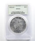 1922-D Peace Silver Dollar MS63 PCGS OGH *0392