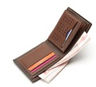 Black Men Short Bifold Wallet Leather ID Card Cash Holder Billfold Purse Clutch — photo 3
