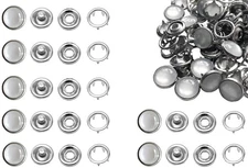 Snap Fasteners - 100 Sets 10Mm Pearl-Like Prong Snap Buttons for Sewing Crafting
