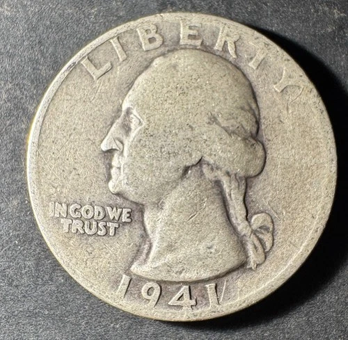 1941-D Silver Washington Quarter (Circulated) - (#3051) Very Fine Condition