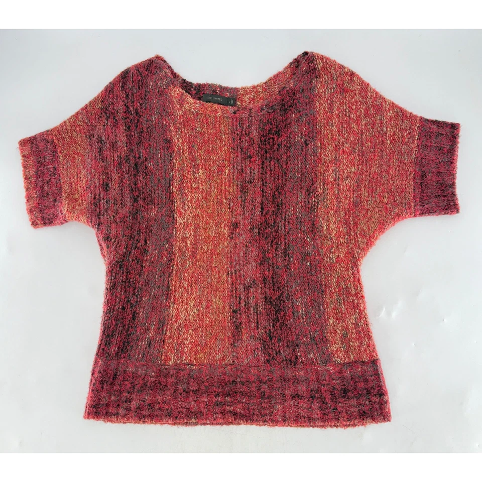 The Limited Red Wool/Angora Blend Knit Dolman Sleeve Tunic Sweater Sz L Boho - Image 2 of 4