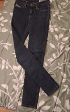 Diesel Women s 27/ 32 Regular Waist Skinny Slimming Blue Jeans